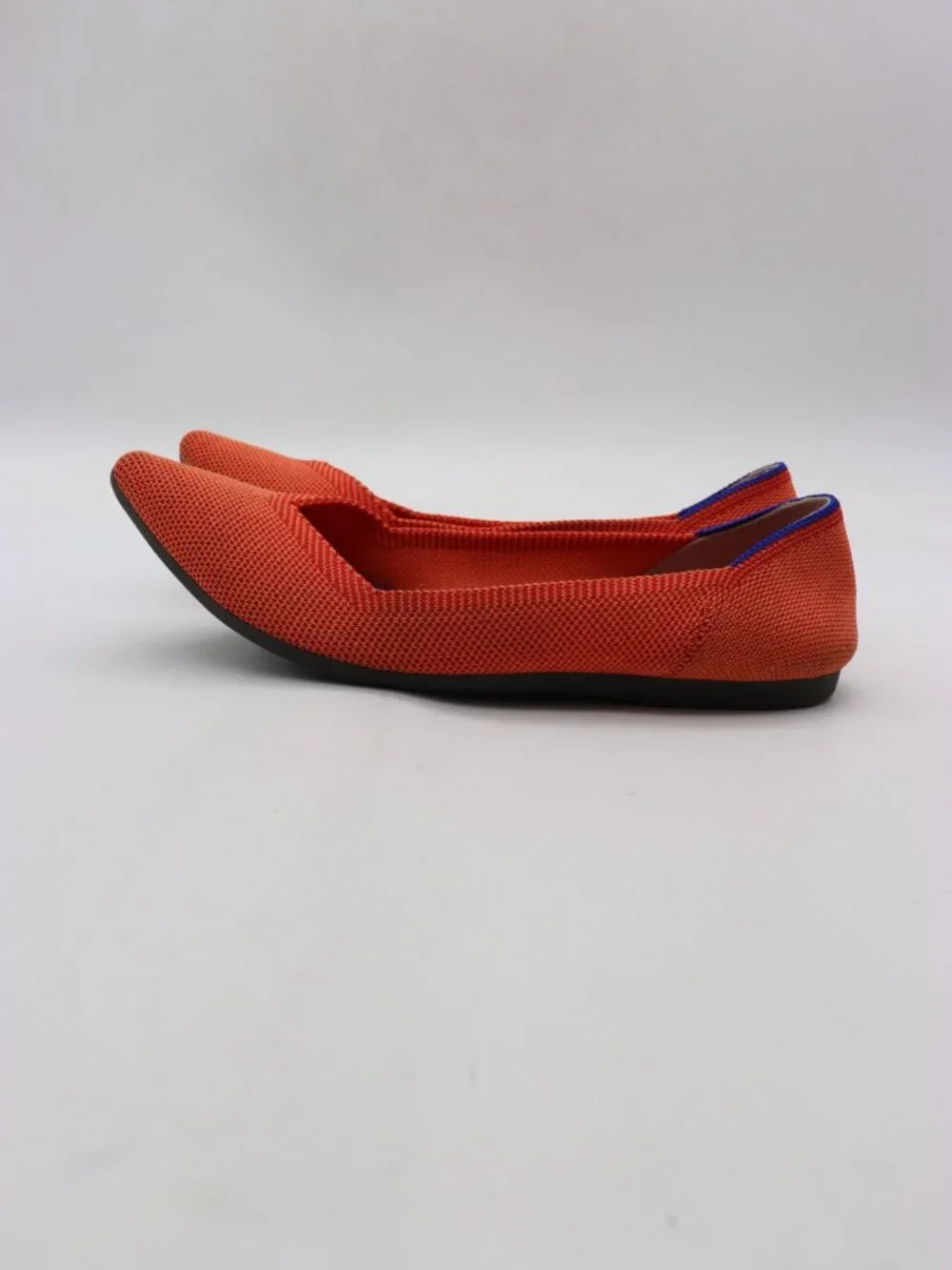 Rothy’s The Point Flats Women's Size 6 Orange Knit Loafer Slip On Ballet Shoes